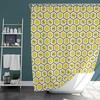 Yellow Bee Honeycomb Shower Curtain | Bees Beehive Fabric Bathroom Curtain and Mat | Farmhouse Bath Decor