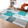 Yellow Brown Distressed Texture Area Rug - Modern Retro Minimalism Bedroom Carpet - Soft and Lightweight