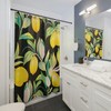 Yellow Citrus Shower Curtain | Lemons and Flowers Pattern | Floral Bathroom Decor | Gift for Home | Gift for Her