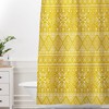 Yellow Fabric Boho Shower Curtain with Homey Touches, Ideal for a Boho Bathroom Decor,  Bath Curtain