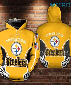 Yellow Football Helmet Logo - Steelers All Over Print Hoodie