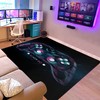 Yellow Gamepad Printed Large Area Rug - Gamer Carpet Decor for Boys Bedroom