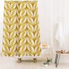 Yellow Mid Century Geometric Shower Curtain, Retro Bathroom Decor, West End Design