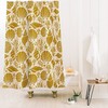 Yellow Nautical Shower Curtain with Sea Shell Design for a Beach House Bathroom