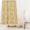 Yellow Nautical Shower Curtain with Sea Urchin Design for a Bold Coastal Bathroom