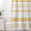 Yellow Stripe Farmhouse Shower Curtain with Yellow Touch