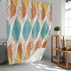 Yellow orange blue leaf fall autumn Shower Curtain Home bath decor | House warming gift