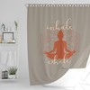 Yoga Lover Shower Curtain with Inhale Exhale and Mandala Design for a Spiritual Bathroom