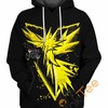 Zapdos Design 3D Hoodie
