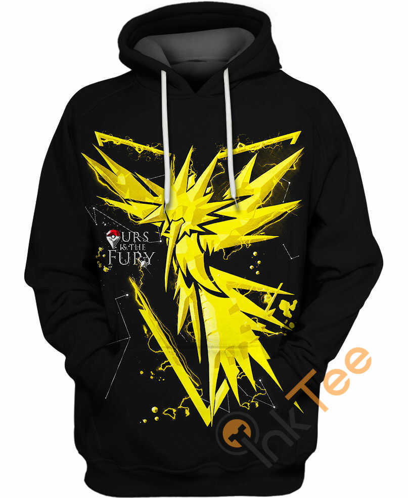 Zapdos Design 3D Hoodie