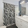Zebra Print Shower Curtain | Black & White Animal Pattern Bathroom Decor | Luxury Shower Curtains