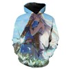 Zelda And Link Cute Video Games All Over Print 3D Hoodie