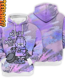 Zen Master Garfield All Money In 3D Hoodie Print
