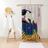 Zen Print Japanese Shower Curtain | Vintage Asian Decor | Vintage Japanese Bath Curtain Design Perfect Gift