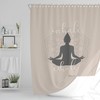 Zen Spa Bathroom Shower Curtain with Inhale Exhale and Mandala Design for a Calm Bath Space