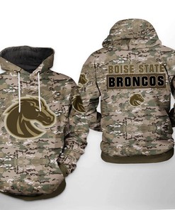 Zip with Style with Boise State Broncos NCAA Camo Veteran 3D Hoodie Zipper Hoodie
