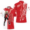 Zombie Lovers Unite! Get This Detroit Red Wings And Zombie All Over Print Polo Shirt Today