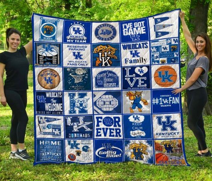 #1 Fan Ncaa Kentucky Wildcats Loved Quilt Bedding Set