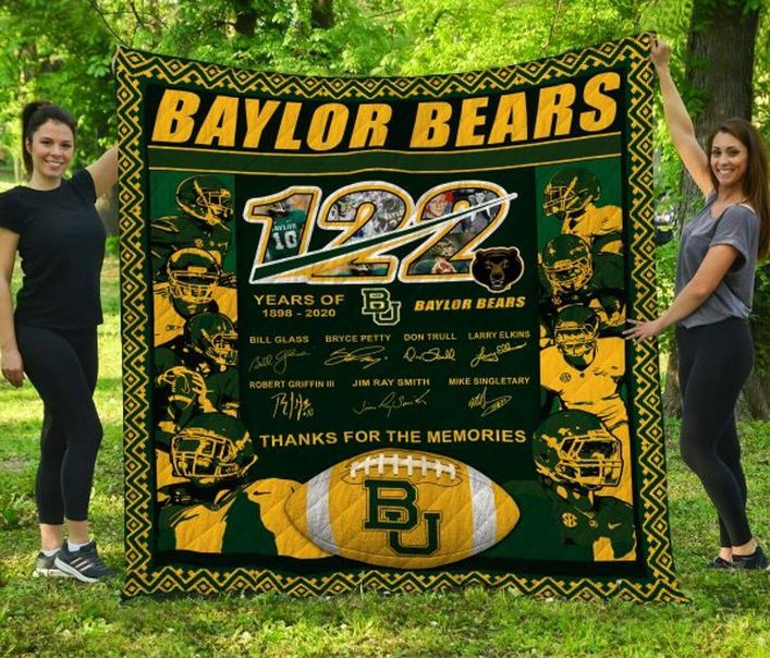 122 Years Of Baylor Bears Ncaa Quilt Bedding Set Vintage