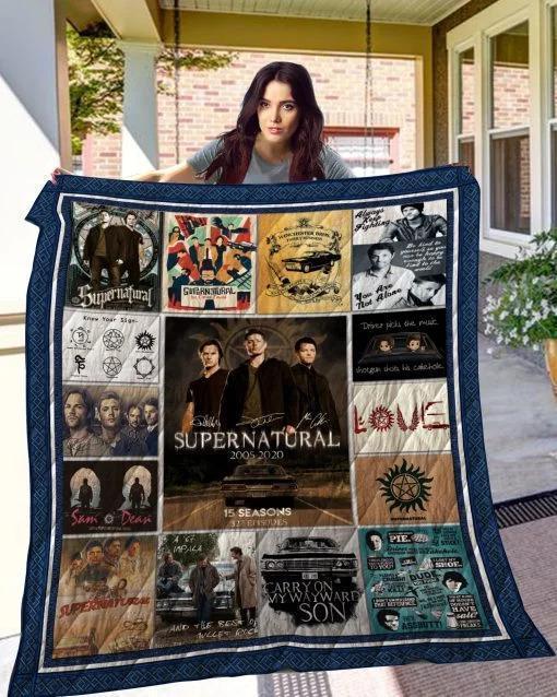15 Years of Supernatural Inspired Full-Size Quilt Bedding Set N1706 for TV Show Fans