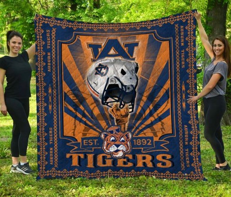 1892 NCAA Auburn Tigers Collection Collection Quilt Bedding Set for Fans