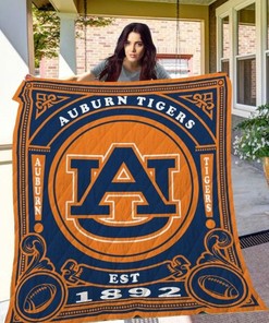 1892 NCAA Auburn Tigers Collection Quilt Bedding Set for Fans