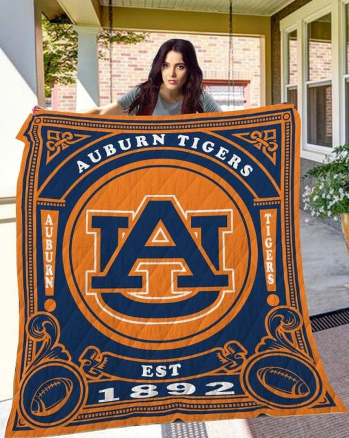 1892 NCAA Auburn Tigers Collection Quilt Bedding Set for Fans