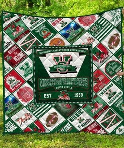 1950 Mississippi Valley State Delta Devils Ncaa Quilt Bedding Set