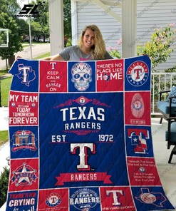 1972 Mlb Texas Rangers Quilt Blanket - MLB Texas Rangers 1972 Vintage Quilt Bedding Set