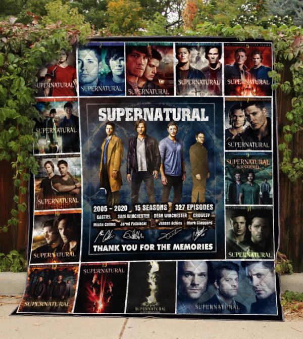 1T012_I01_D01 Supernatural Blanket with Quilt Bedding Set for Boys