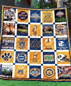 2019 Champions NCAA Auburn Tigers Quilt Bedding Set for Fans