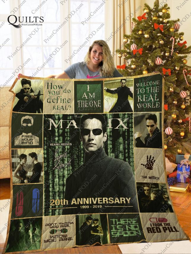 20th Anniversary The Matrix Trilogy Quilt Blanket for Sci-Fi Fans