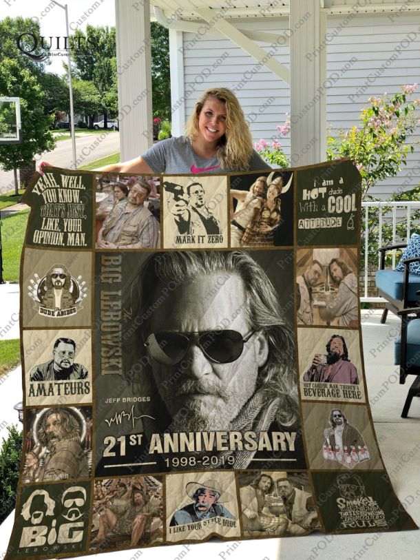 21st Anniversary The Big Lebowski Collection Bed Set for Boys with Quilt Blanket
