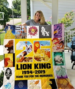 25 Years Of Lion King Collection Quilt Blanket with Familiar Characters