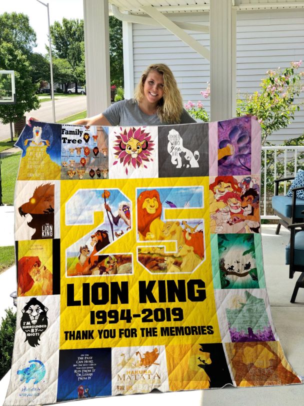 25 Years Of Lion King Collection Quilt Blanket with Familiar Characters