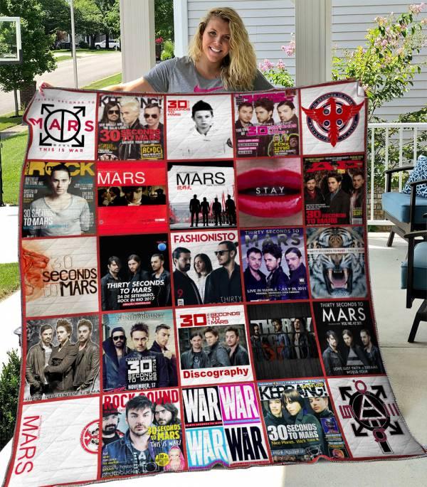 30 Seconds to Mars Fans Quilt Blanket - For Fans Who Love the Alternative Rock Band