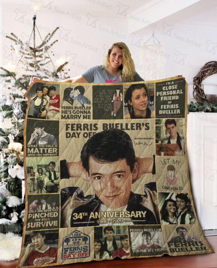 34th Anniversary Ferris Bueller's Day Off Quilt Bedding Set Full