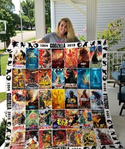 35 Years Godzilla 1954 - 2019 Poster Co Fans Quilt Blanket with Keywords