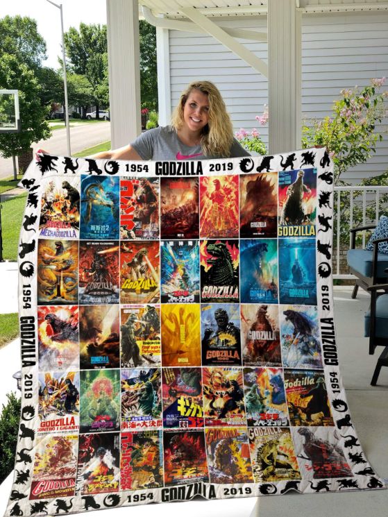 35 Years Godzilla 1954 - 2019 Poster Co Fans Quilt Blanket with Keywords