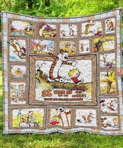35 Years of Calvin and Hobbes Thank You for the Memories Quilt Blanket for Fans