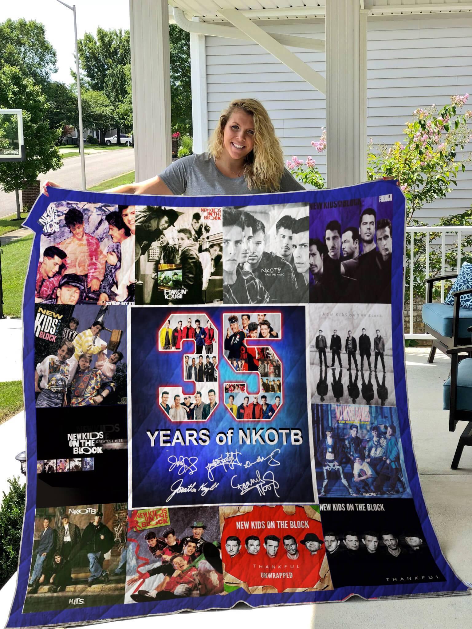 35 Years of New Kids On The Block Inspired Quilt Bedding Set for Music Lovers