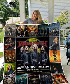 36th Anniversary Megadeth Rock Band Collection Quilted Bedding Set