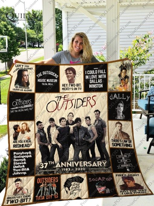 37 Years of The Outsiders Inspired Quilt Bedding Set for Book Lovers