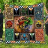 3D Hogwarts Harry Potter Symbols Design Quilt Blanket