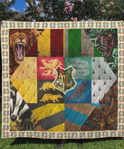 3D Hogwarts Logo Harry Potter Quilt Blanket