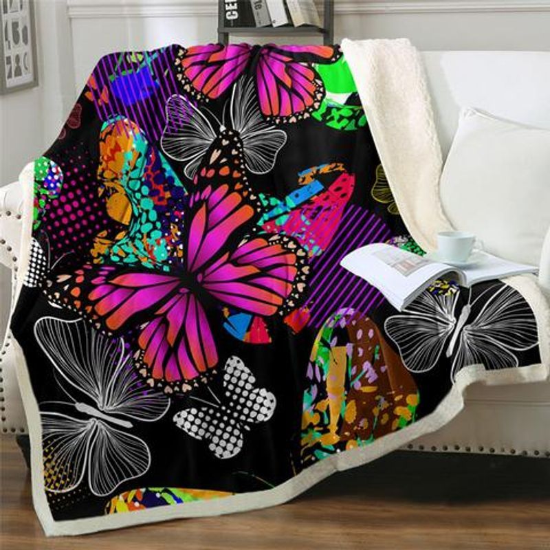 3d Butterflies Premium Comfy Sofa Throw Bedding Set for Butterfly Lovers