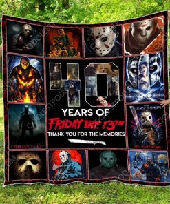 40 Years Of Friday The 13th Collection Thank You For The Memories Quilt Bedding Set