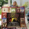 50 Years Of Zz Top Thank You For The Memories Quilt Bedding Set