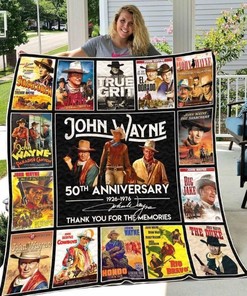 50th Anniversary John Wayne Ver All Season Plus Size Quilt Blanket with Quilt Bedding Set for Boys