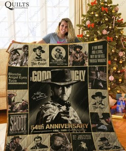 54 Years Of Movie The Good, The Bad & The Ugly Quilt Bedding Set with Important Information